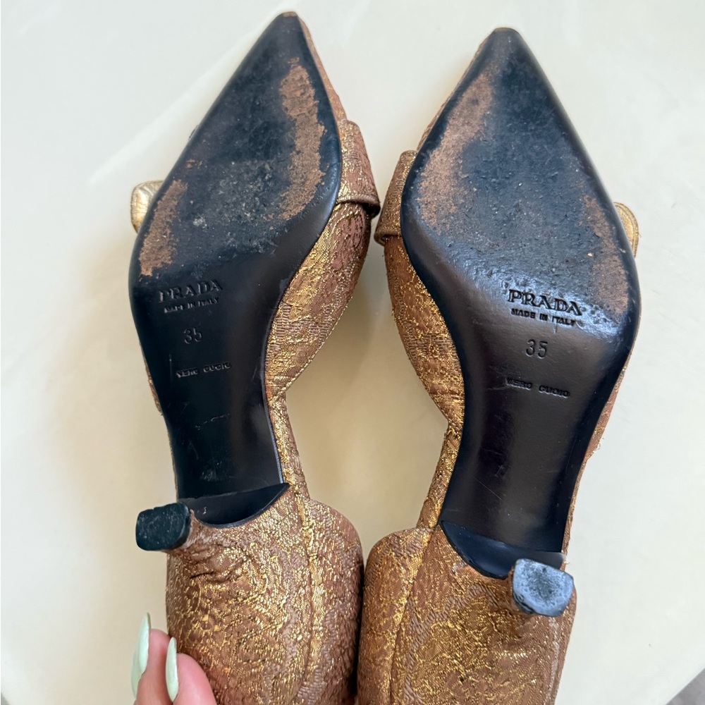 Vintage Prada Prada D'Orsay Kitten Heels - Picture 4 of 5
